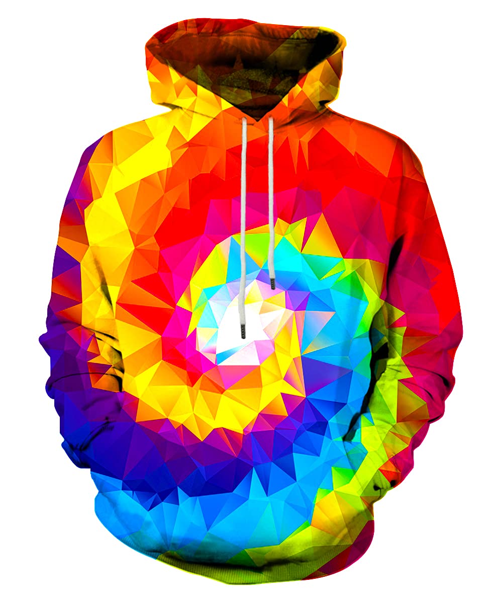 Unisex Graphic Print Hoodies 3D Colorful Novelty Design Long Sleeve Sweaters with Pocket