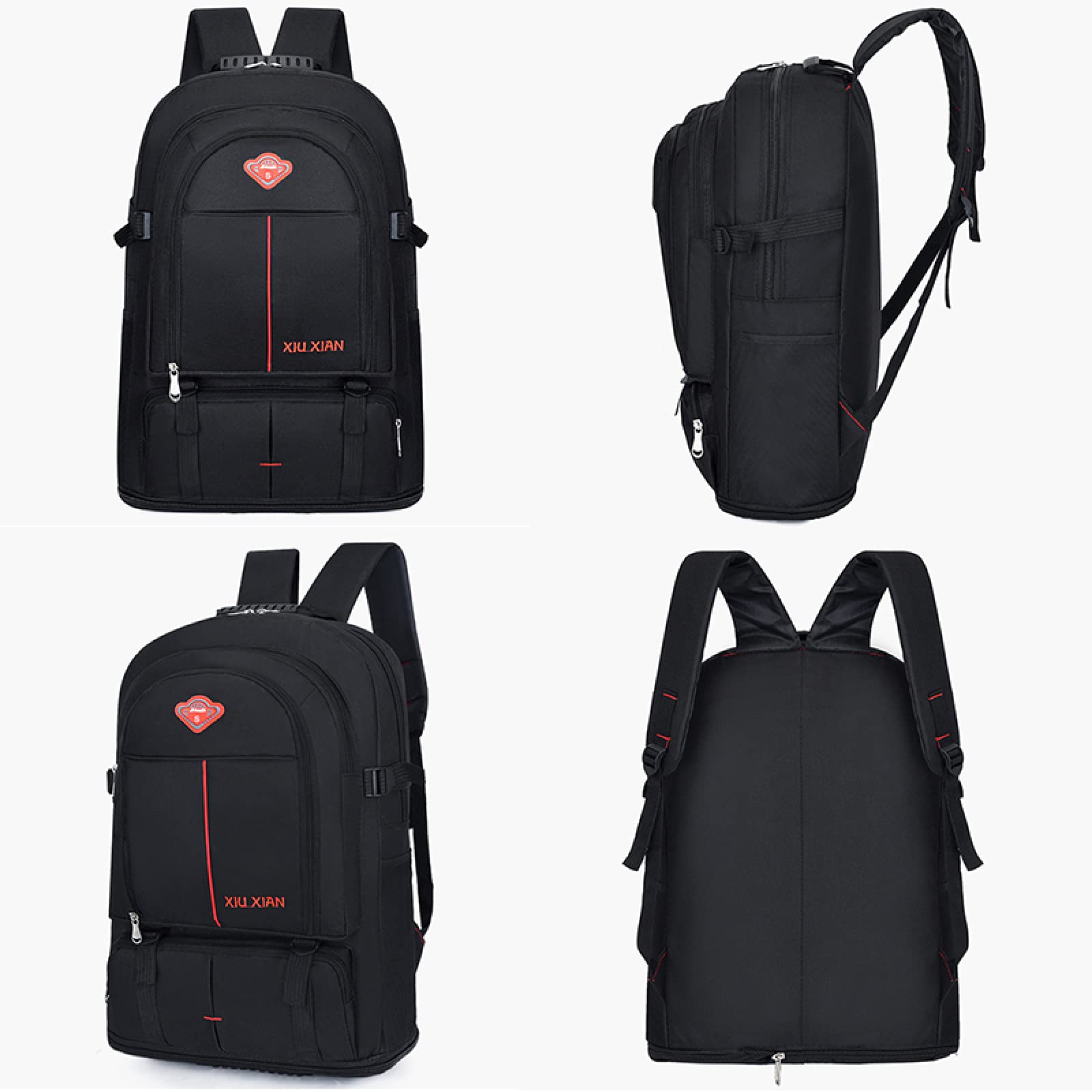 Zaino impermeabile espandibile da 70 litri da uomo Zaino da viaggio per sport all'aria aperta Borsa da scuola Borsa da alpinismo da campeggio