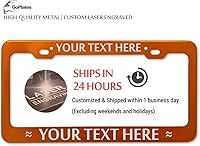 Vista 2 de Marco para placa de matrícula personalizado, grabado a láser, Rosado