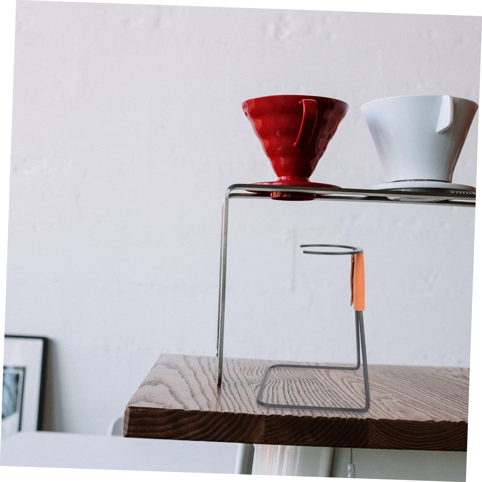 KICHOUSE 1pc Coffee Dripper Stand Iron Base Holder for Filters Essential Tool for Brewing Delicious Coffee Compatible and Easy to Clean