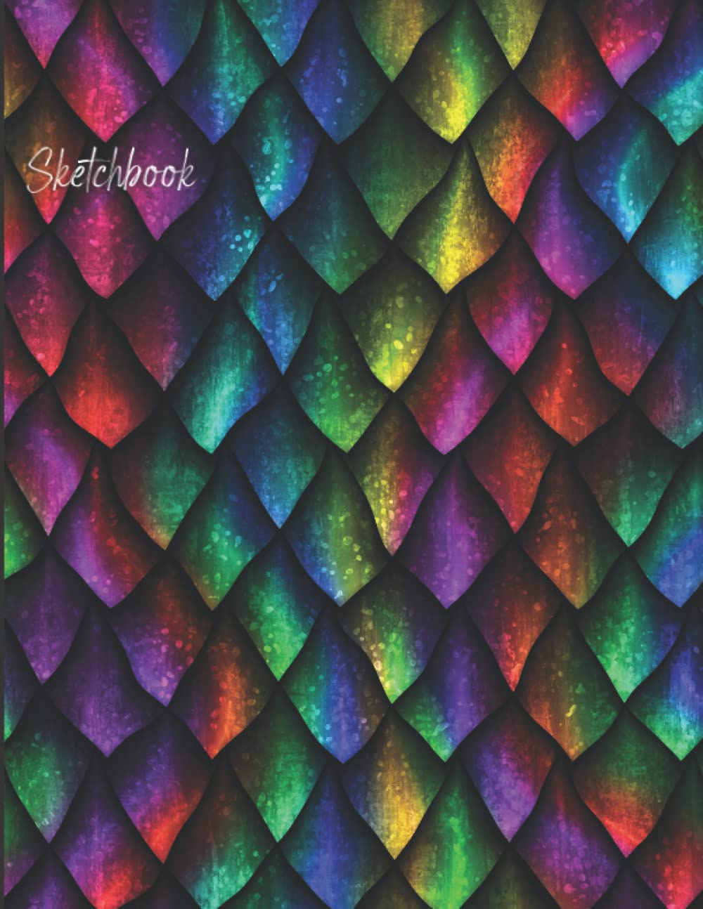 Dragon Sketchbook: Blank Notebook For Drawing, Doodling, Journaling and Sketching, Drawing Book, Sketch Pad For Teens, Rainbow Dragon Scales