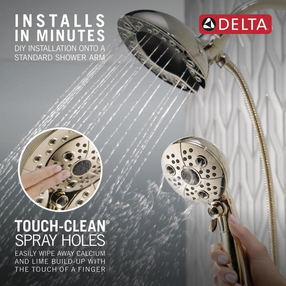 Delta 58480-PK In2ition H2Okinetic alcachofa de ducha 2 en 1, con 5 posiciones
