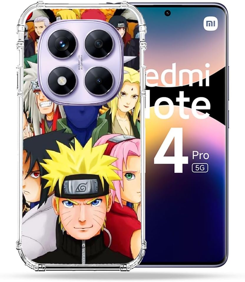 Cokitec Reinforced Case for Xiaomi Redmi Note 14 Pro 5G Manga Naruto Team