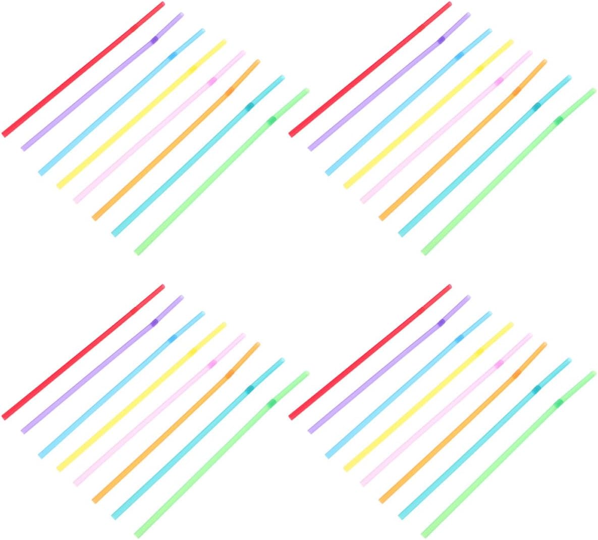 1000pcs Flexible Disposable Plastic Drinking Straws for Coffee and Cocktails, Colorful Bendable Party Straws for Travel, Picnics, and Everyday Use