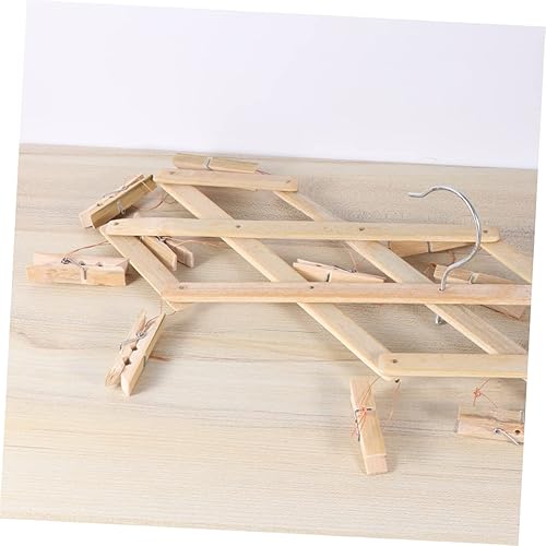 Miniatura 4 de TIDTALEO Tendedero plegable para ropa con múltiples perchas, ahorro de espacio, pinzas plegables para ropa para ropa, calcetines, secadora, gancho