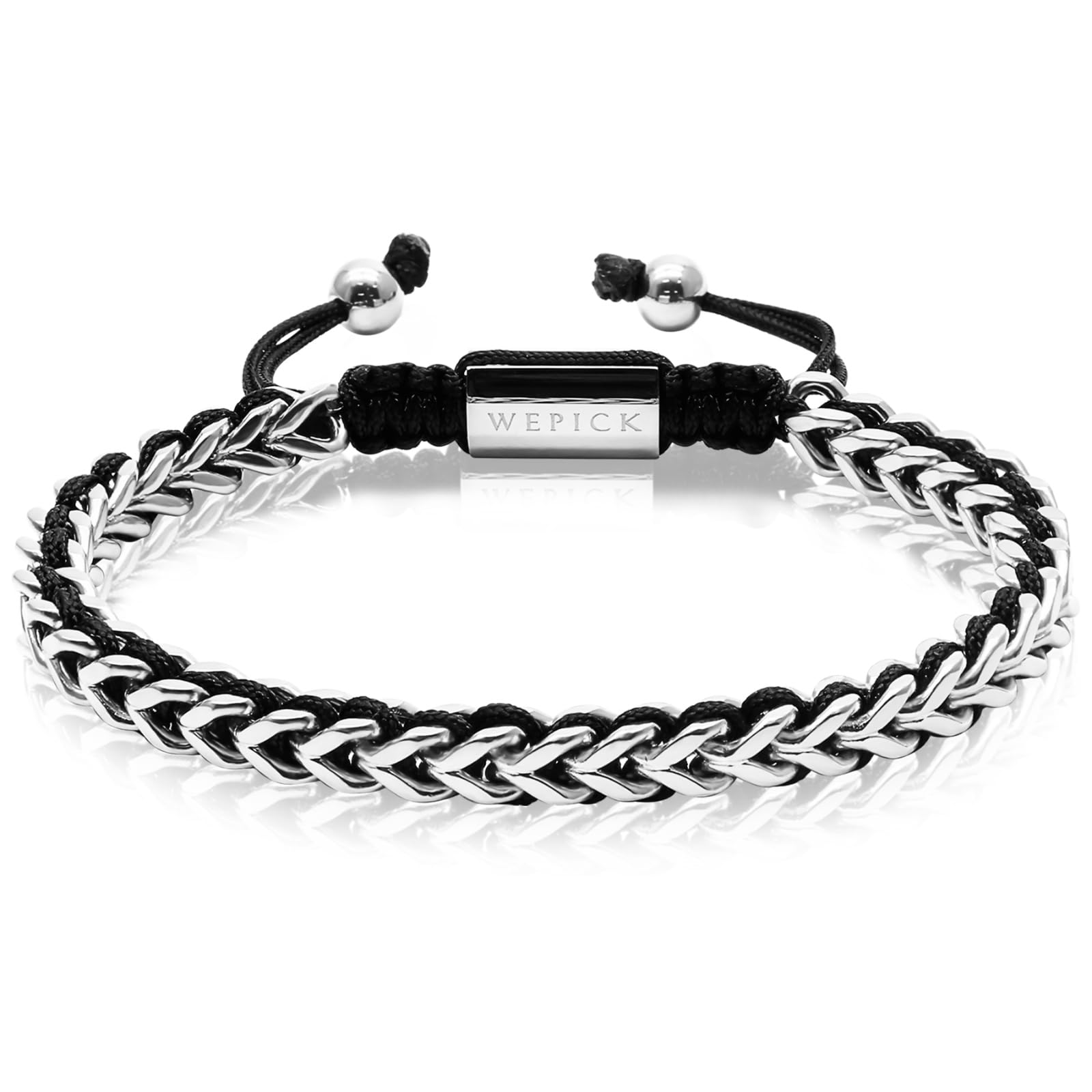 WP WEPICK Gold Bracelets for Men 18K Gold Plated Franco Link Chain Stainless Steel Bracelet Adjustable Bracelet Men Non Tarnish Mens Jewelry Birthday Gift