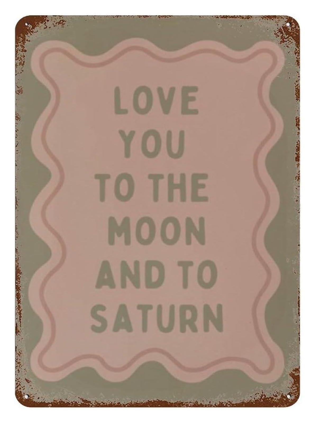 PKNVKZIDK Relationship Metal Wall Sign Timeless Love Phrase for Dorm Apartment Studio Bathroom 8 X 12 inch