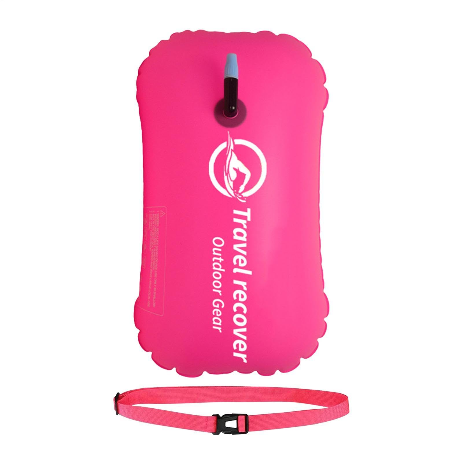 Swim Buoy - Tow Floats For Open Water Swimming | Highly Visible Inflatable Wild Swimming Float With Adjustable Waist Belt, Waterproof PVC Safety Bubble Air Drybag For Adults, Triathletes