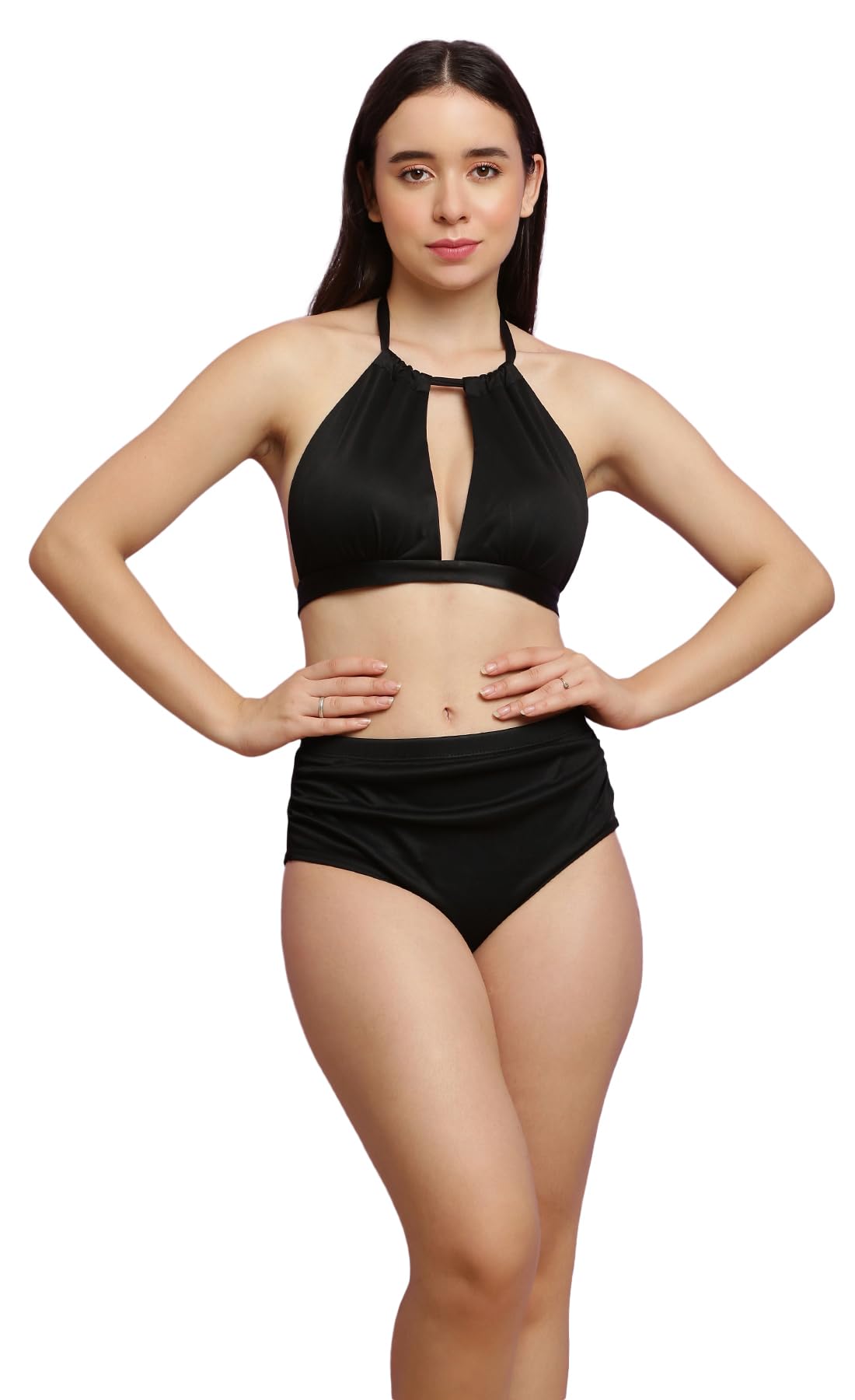 C4DWomen's Two Piece Brazilian Keyhole Swim Bikini Set