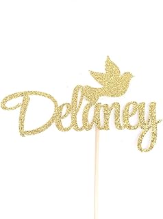 Atelier Elegance Custom Name Cake Topper, God Bless Cake Topper, Baptism, First Communion, Dove