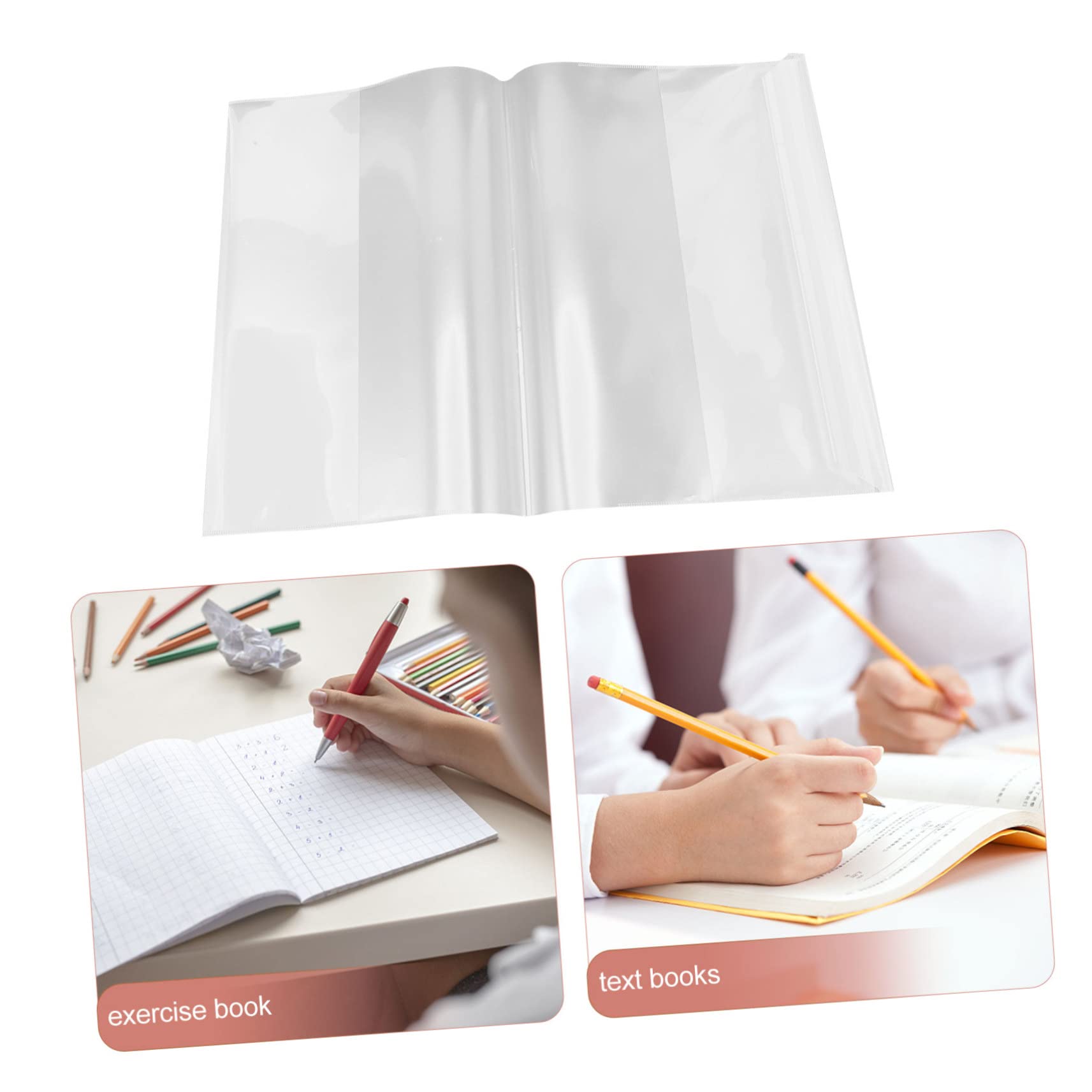 DOITOOL 80 Stck. Teiliges Transparentes Buchschutzfolie Selbstklebende Reißfeste Buchhülle für Schulbücher und Verschleißfest Klarer Bucheinband für Einfachen Schutz und Sichtbarkeit