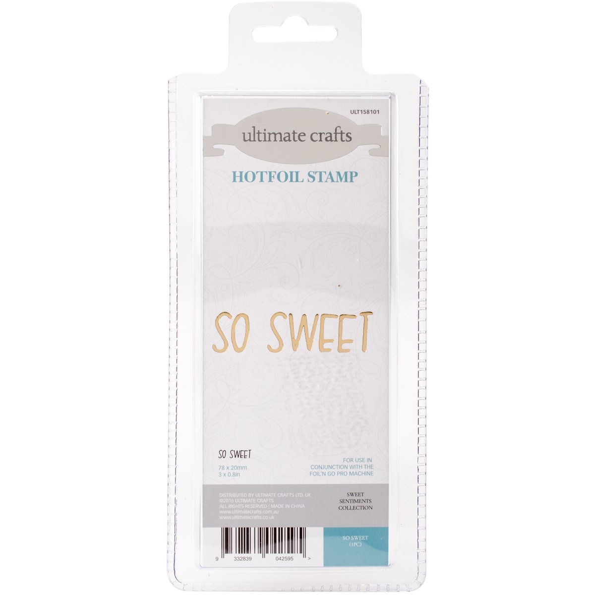 Artdeco CreationsUltimate Crafts Sweet Sentiments Hotfoil Plate, 3" X.8
