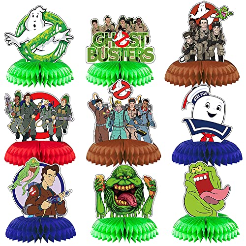 IOSCDH 9 Pcs Ghostbusters Decoración de Cumpleaños, Ghostbusters Suministros para Fiestas Suministros para Fiesta de Cumpleaños para Niños