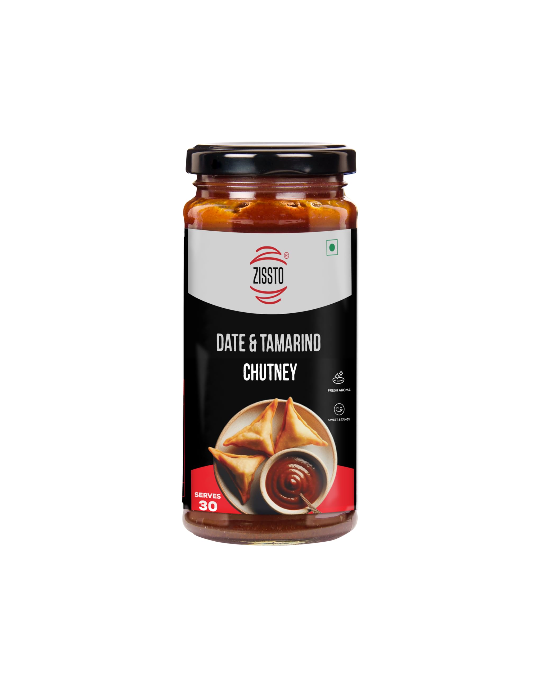 Zissto Date and Tamarind Chatpata Chutney | 250gms for 30 Servings | Ready to Eat| Sweet and Sour Imli Chutney Sauce for Pani Puri Chat, Samosa, Rajsthani Kachori Chat