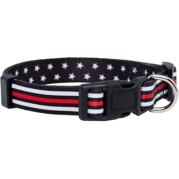 Thin red line dog collar Clearance