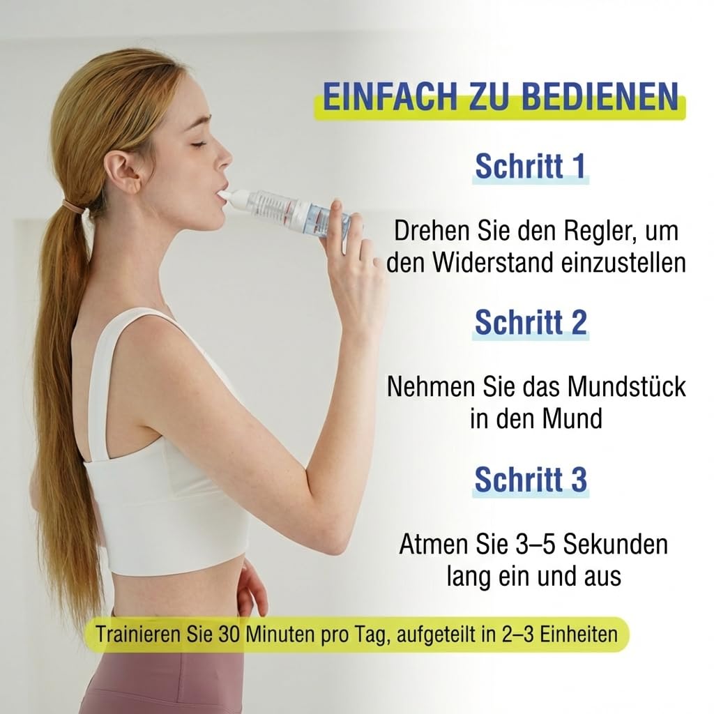 Bigbreathe IMT/PEP | 3-in-1 Atemtrainer für Senioren, Schleimlösung und Lungenkapazitätssteigerung, Einfach zu bedienen und zu reinigen
