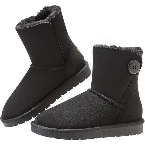 CAMEL Women's Winter Boots Warm Suede Snow Boot Outdoor Fur Lining Fashion Ankle Booties for Ladies Girls