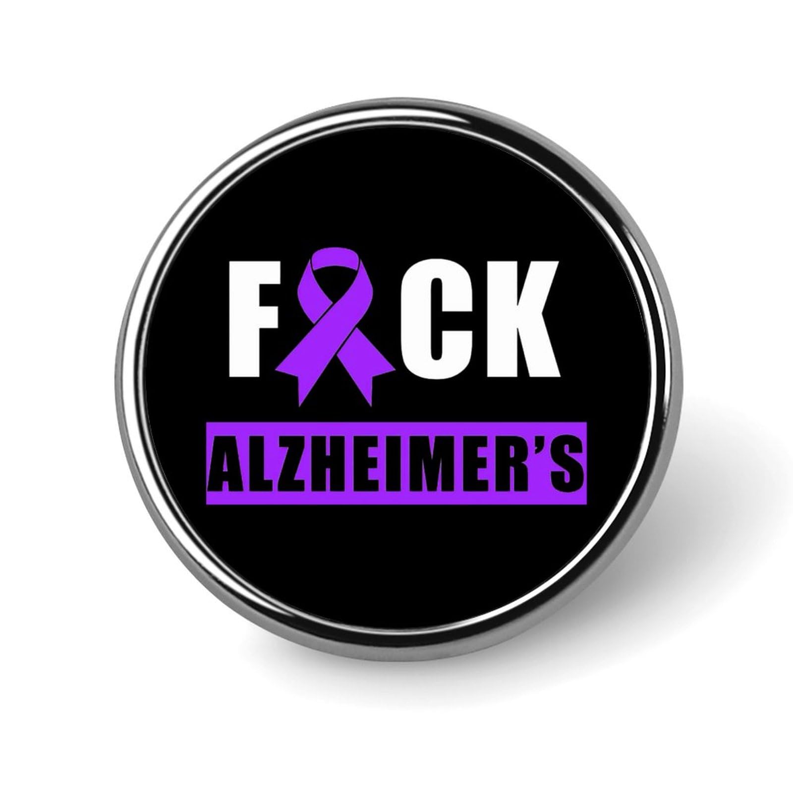 Alzheimers Awareness Month Pins Round Buttons Brooches Enamel Lapel Pin Party Supplies Decor Badges for Hats Clothes Bags