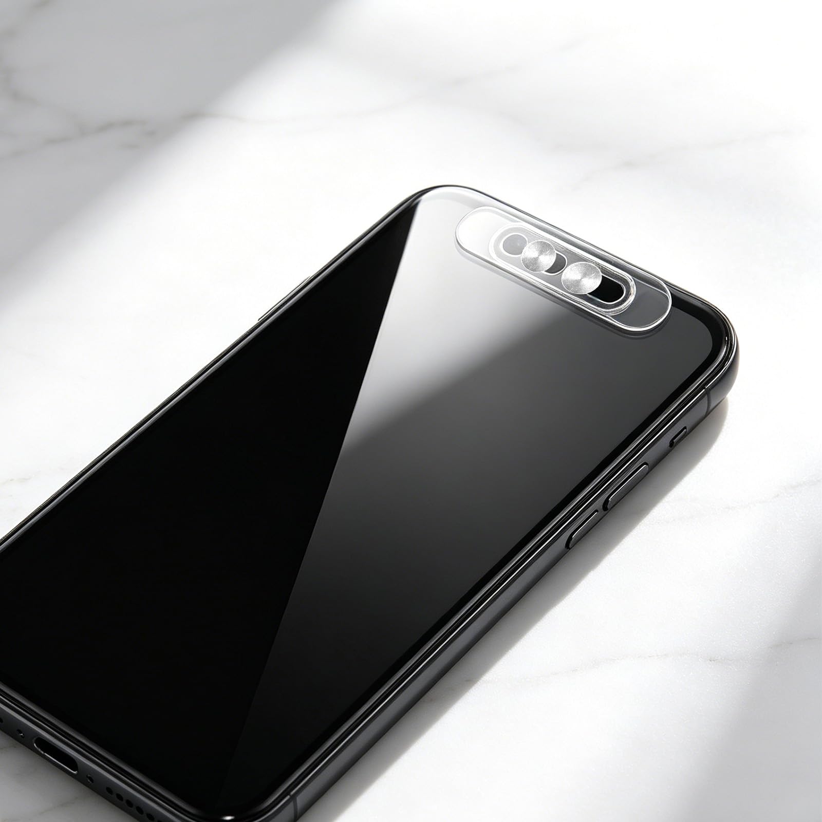 Privacy Copertura Fotocamera Frontale Trasparente per iPhone 17/16/15/14 Pro Max/Pro Argento
