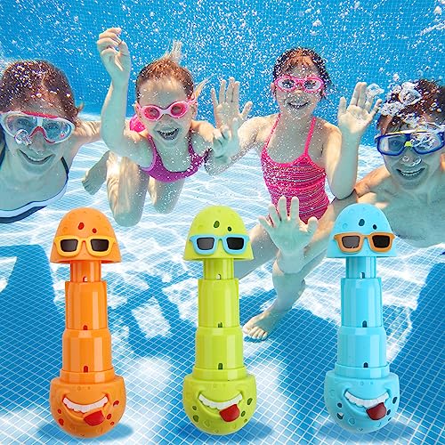 Image of Diving Pool Toys for Kids, Fun Swimming Pool Games, Water Toys for Boys /Girls Dive Eggs Sticks 3PCS