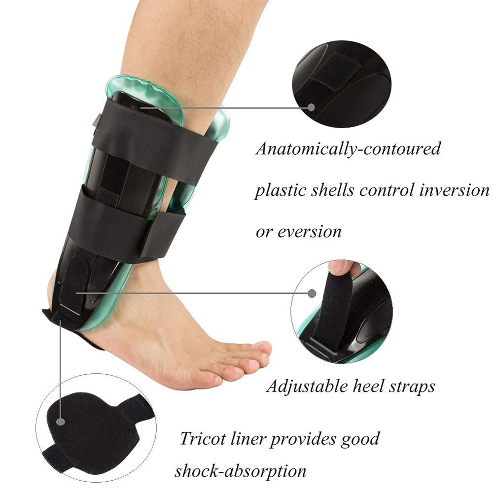Soporte para la Periostitis Tibial, Tobillera Air Gel con Estribo, Soporte estabilizador de Tobillo, férula Ajustable Que Reduce la hinchazón e inflamación para aliviar la tensió
