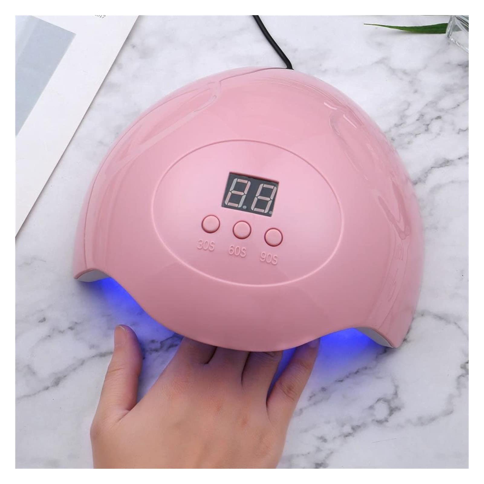 Secador de uñas Secador de uñas Lámpara UV LED Cargador Micro USB para Todas Las uñas Lámparas de curado de Esmalte de Gel con Sensor automático Máquina de manicura Modo de curado cómodo