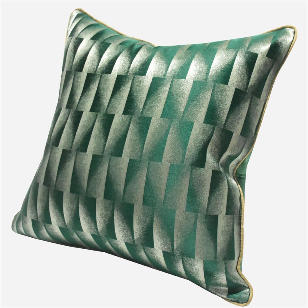 HBJWOV Green Geometric Design Abstract Hotel Model Room Pillow Cover Living Sofa Bedroom Cushion