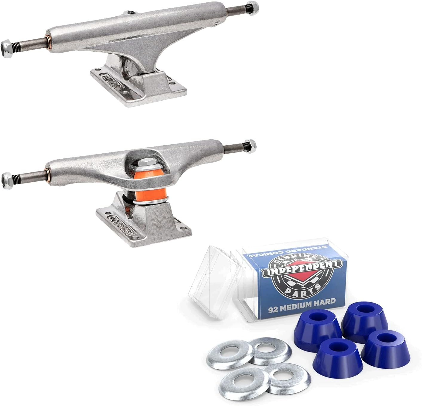 Independent Skateboard Trucks and Bushings Kit 159 Mids + Conical Medium Hard 92a
