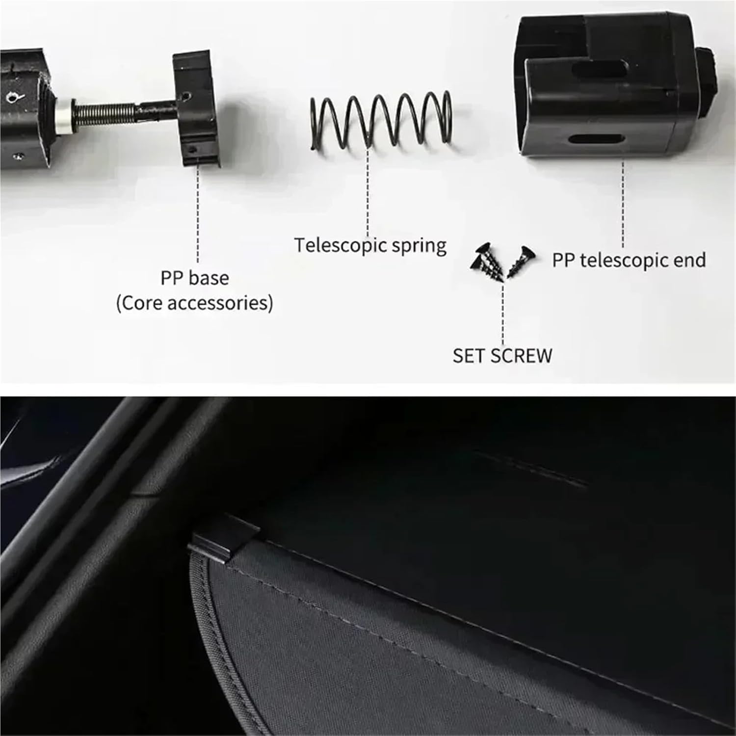 Car Trunk Covers for Suzuki Vitara LY Escudo 2016~2024 2017 Luggage Retractable Waterproof Curtain Shelter Cargo Pad Accessories(Carbon Fiber)