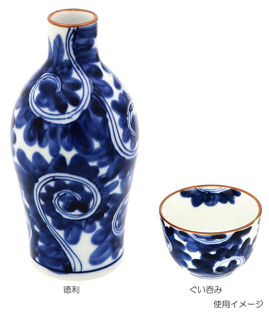 有田焼　山徳窯 有田焼 草山窯 1客 染付独楽筋平湯吞み茶碗 小鉢 yk263 | iichi