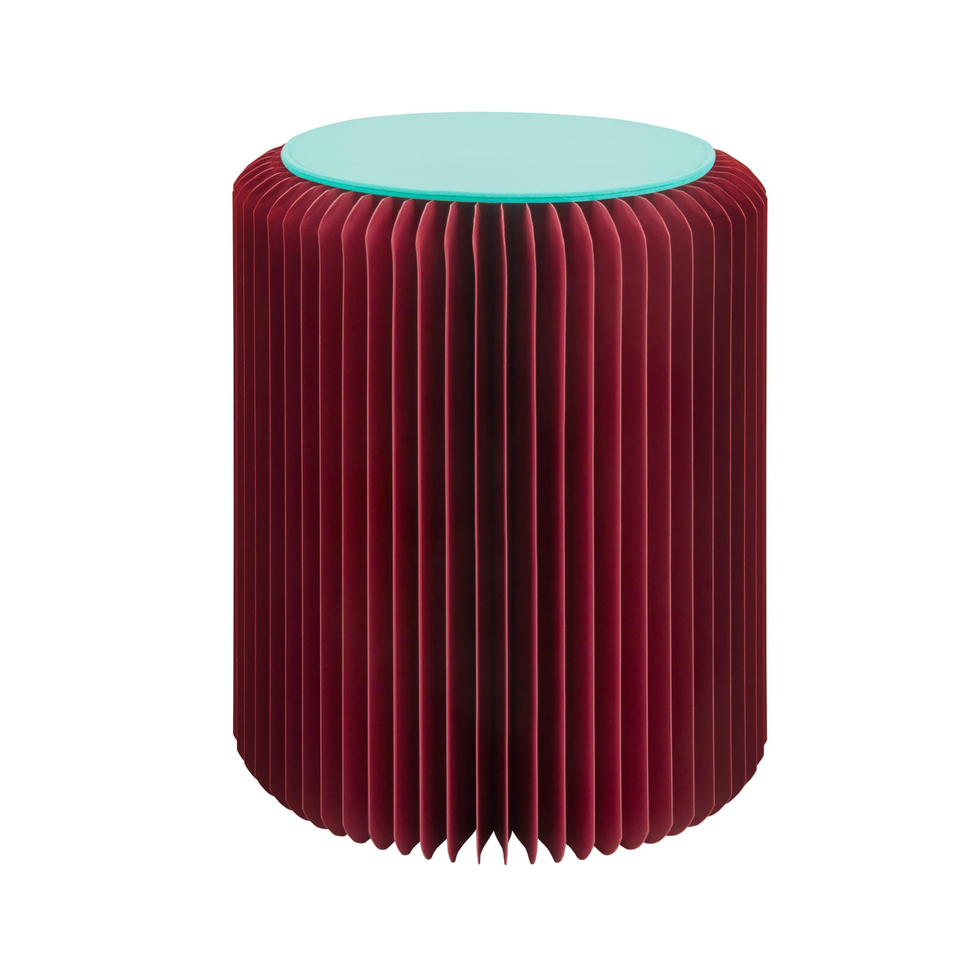 Remember Papillon - Taburete de papel plegable, soporta hasta 100 kg, 42 cm de alto, diámetro de 36 cm