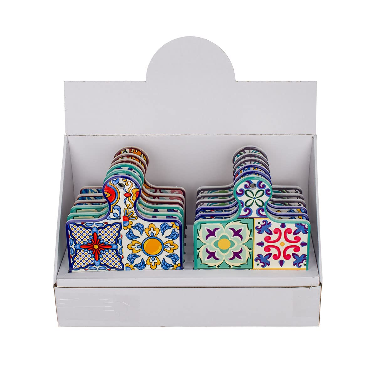 Signes Grimalt By Sigris - Tabla de cortar hidráulico Pack 4 Unidades Cocina | Salvamanteles Multicolor - 0x17x24 cm