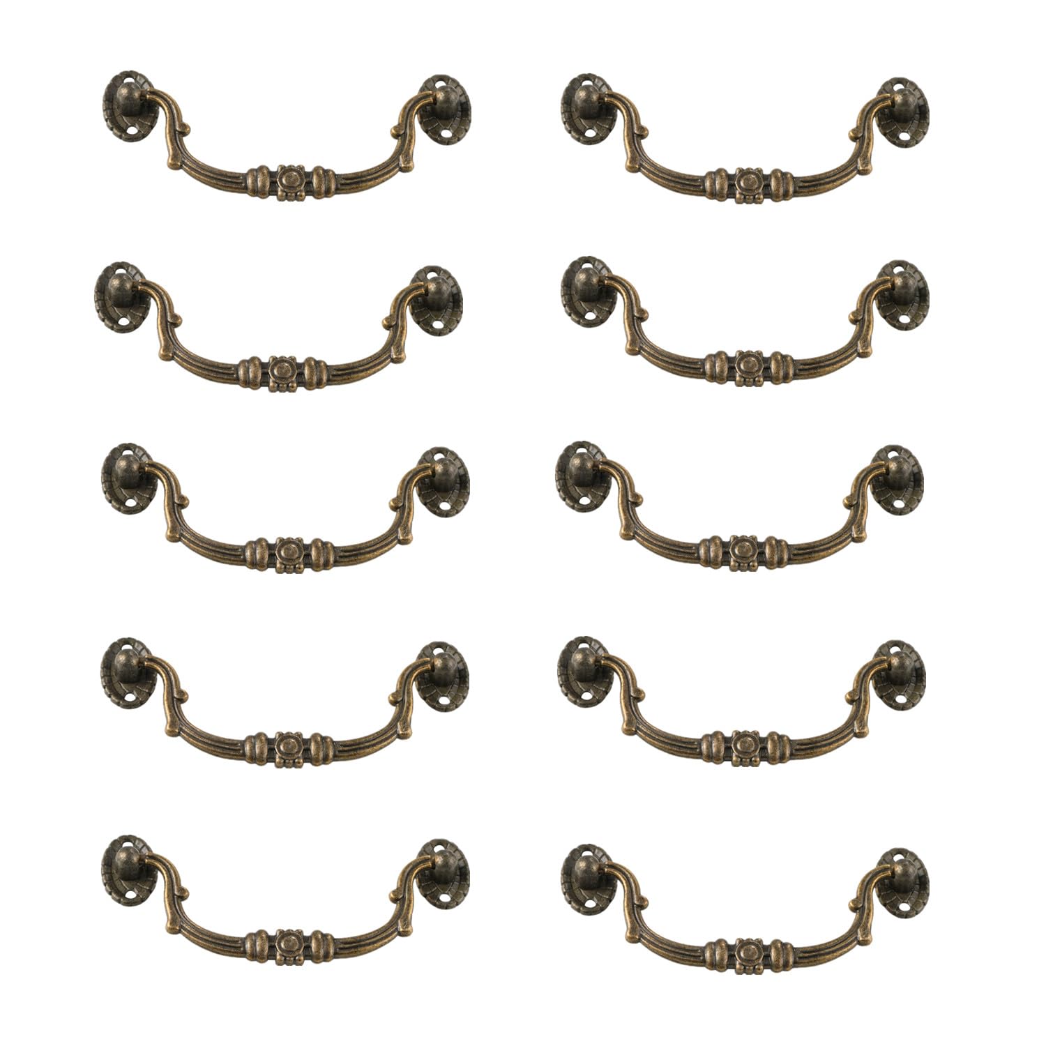 Homeily 10PCS 4 Inch Vintage Cabinet Pulls, Small Chinese Style Furniture Pull Handles