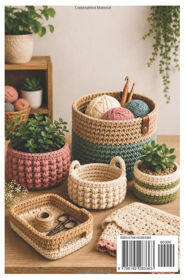 Crochet Basket Patterns for Beginners: Learn Basic Stitches, Practical Techniques, and Projects for Storage Baskets, Plant Covers, Nursery Baskets, and Home Décor image 3