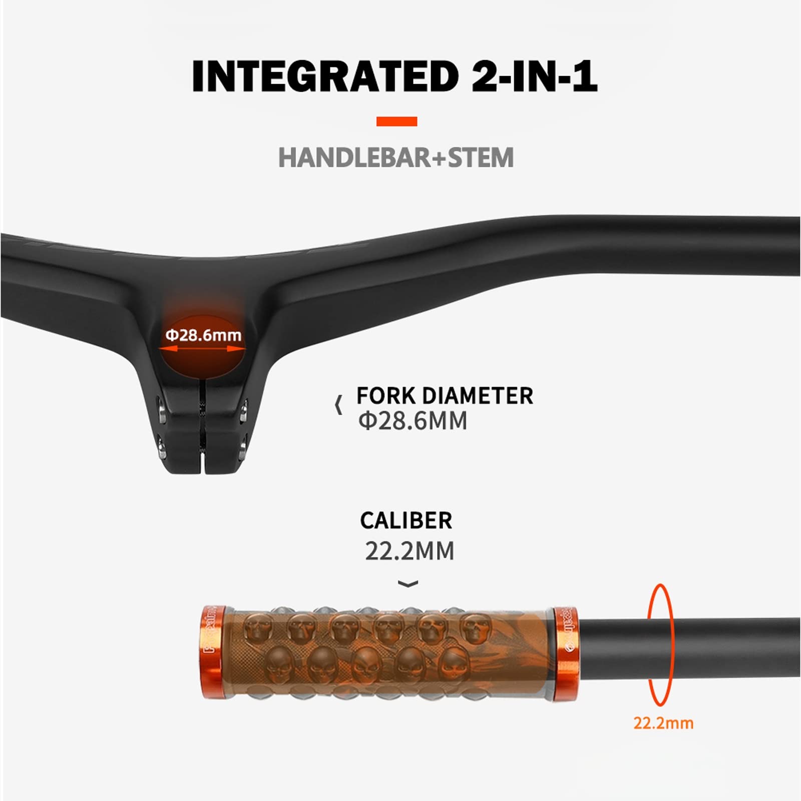 Amazon.co.jp: IGERCN 一体型自転車ハンドルバー、Mtb ハンドルバー