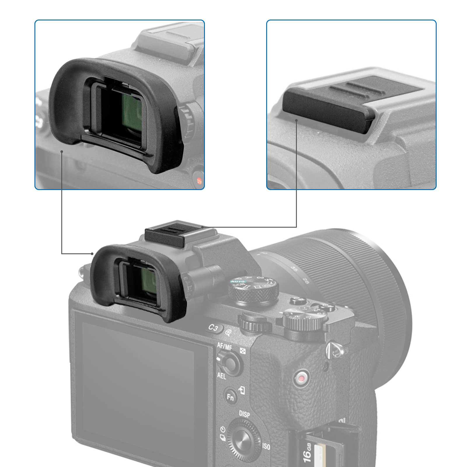 Amazon.com : Updated Soft Silicone Camera Eyepiece Eyecup for Sony