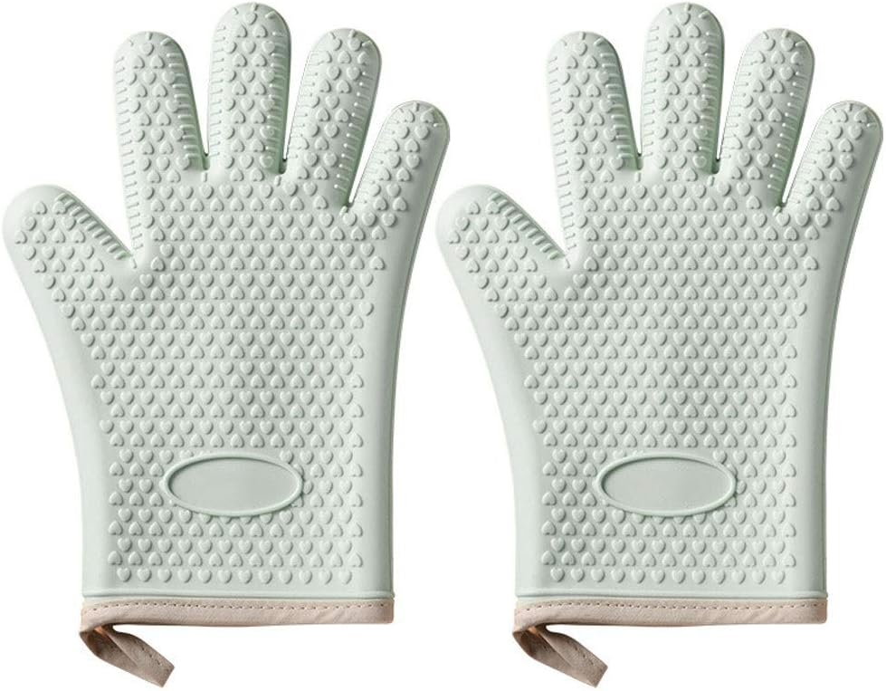 Kitchen Silicone Heat-Insulating Gloves, high Temperature, Non-Slip, Heat-Resistant Baking, Microwave Oven and hot-Proof