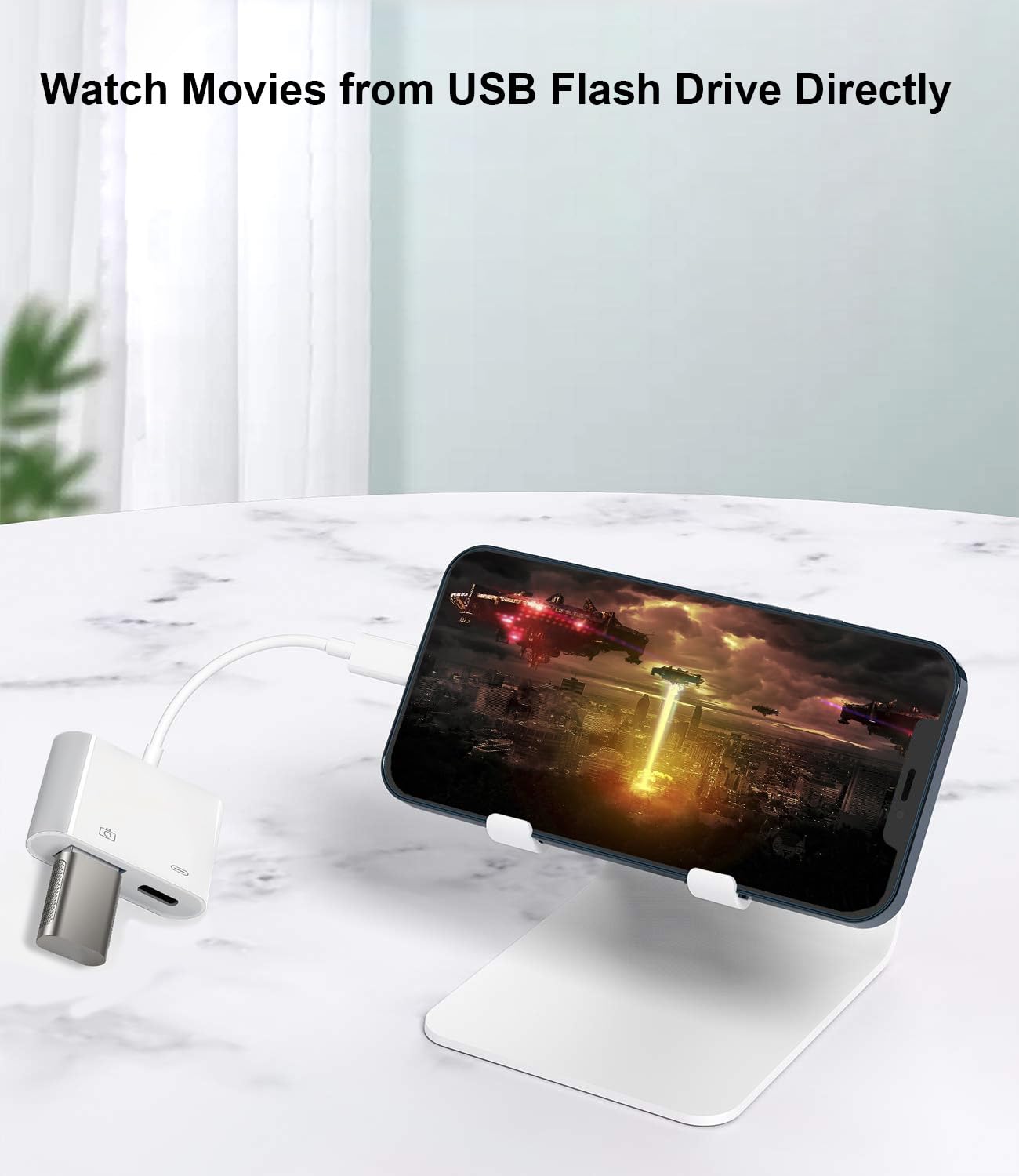 Amazon.co.jp: Apple Lightning - USBカメラアダプター 充電ポート付き 