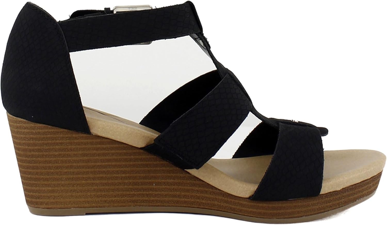 Dr. Scholl's Shoes Women's Barton Wedge Platform Sandal,Black Snake Print,7.5 Wide - Image 6