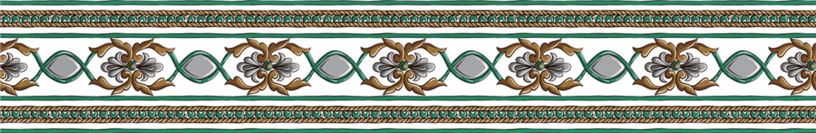 Wallpaper Borders， Self-Adhesive Multicolor Wallpaper Border Stickers for Walls Ceiling(Green European Flower 1)