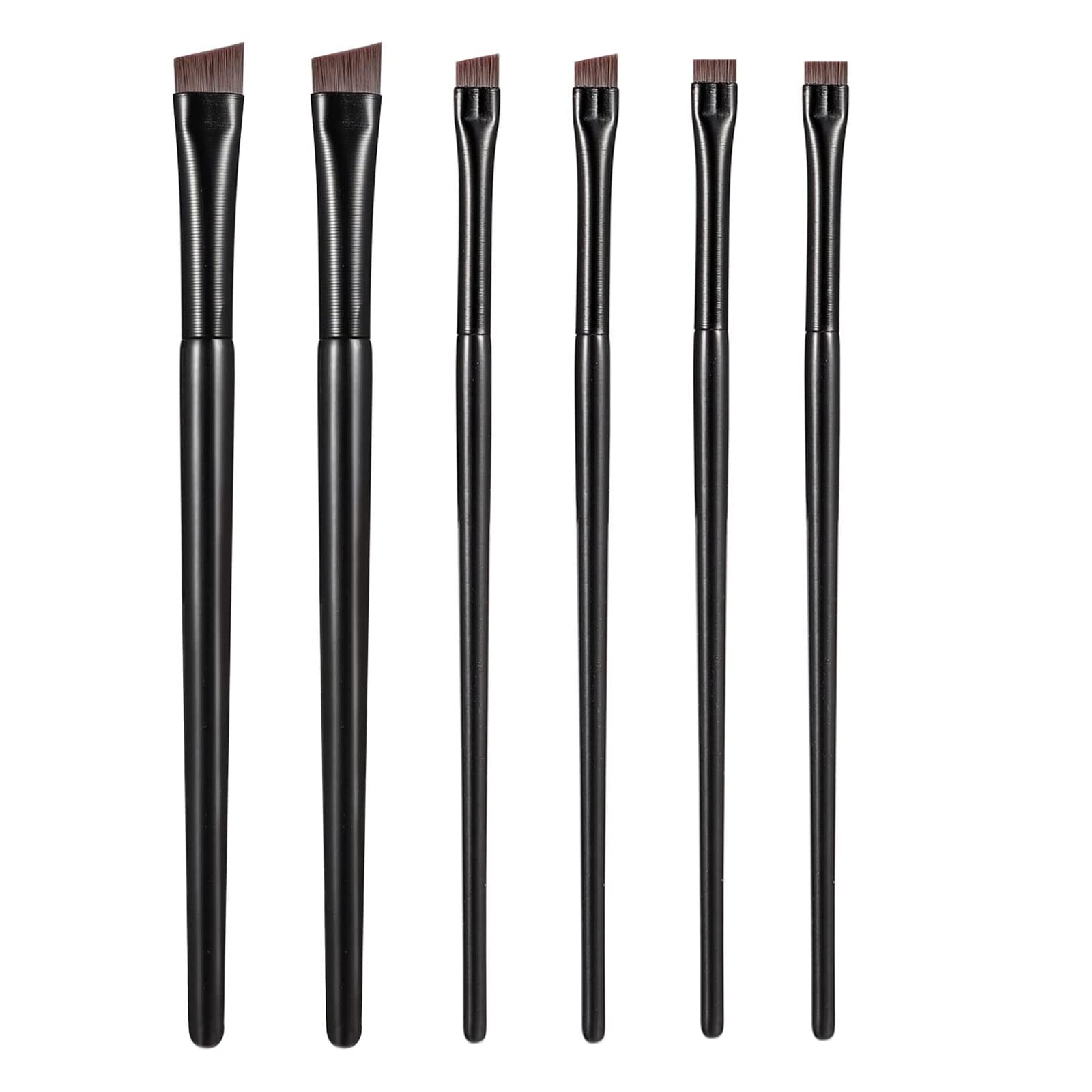 FENGCHUANG Schräger Eyeliner Pinsel 6 Stück Augen-Make-up-Werkzeug Schwarz