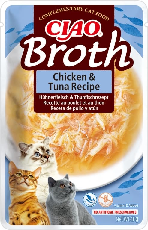 Churu Gato Caldo 12x40 Gr Alimento Húmedo para Gatos (Pollo con Atún)