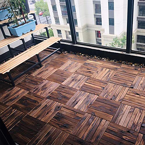 6PCS WPC Terrastegels kliktegels houtlook tuintegels, hout-look met drainage voor buiten, tuin, terras 30×30×2.5CM,30CM×30CM - Image 3