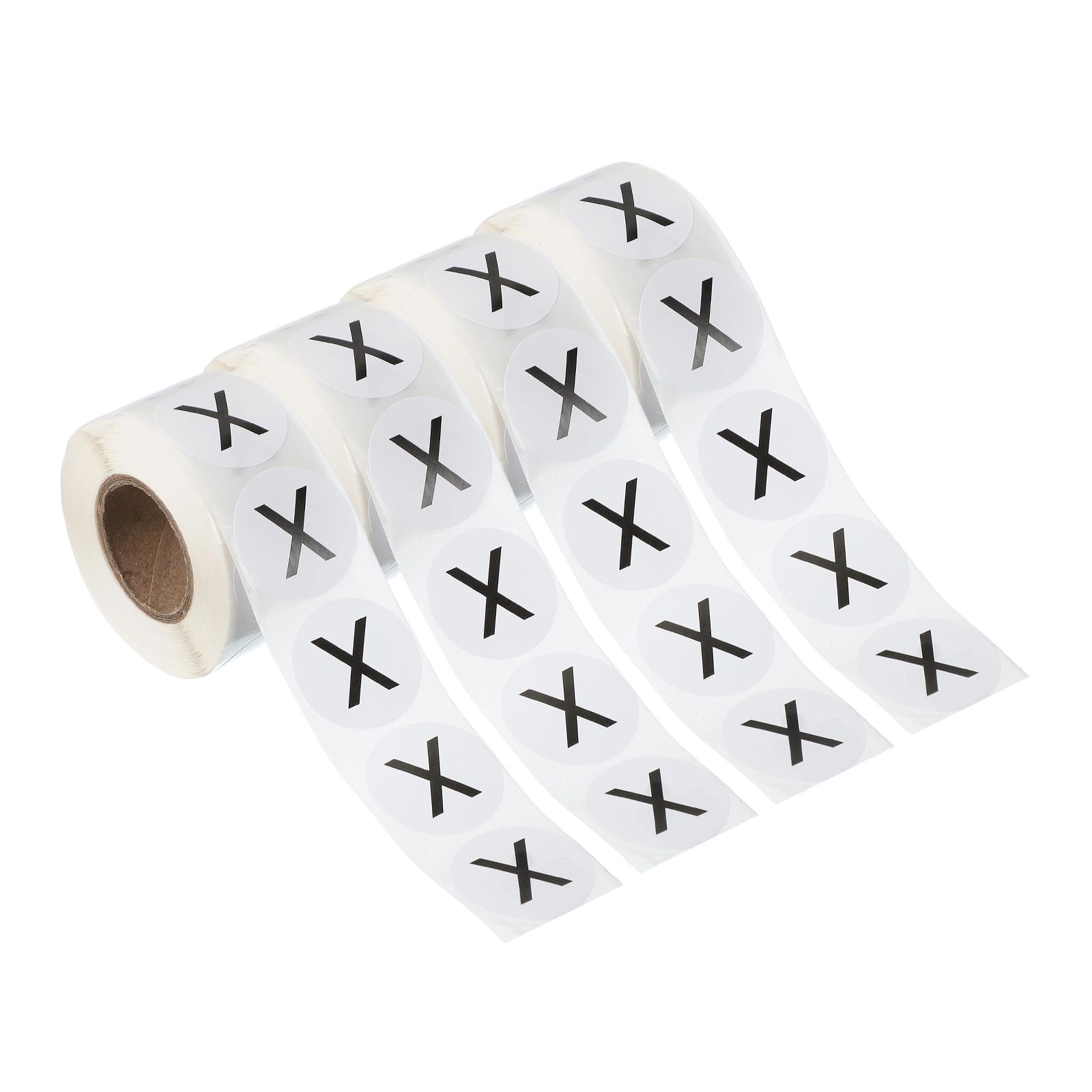 PATIKIL 1" Letter X Stickers, 4 Rolls Self-Adhesive Alphabet Round Circle Dots Labels for Organization Storage Inventory Boxes Scrapbook Craft 2000 Pcs Total