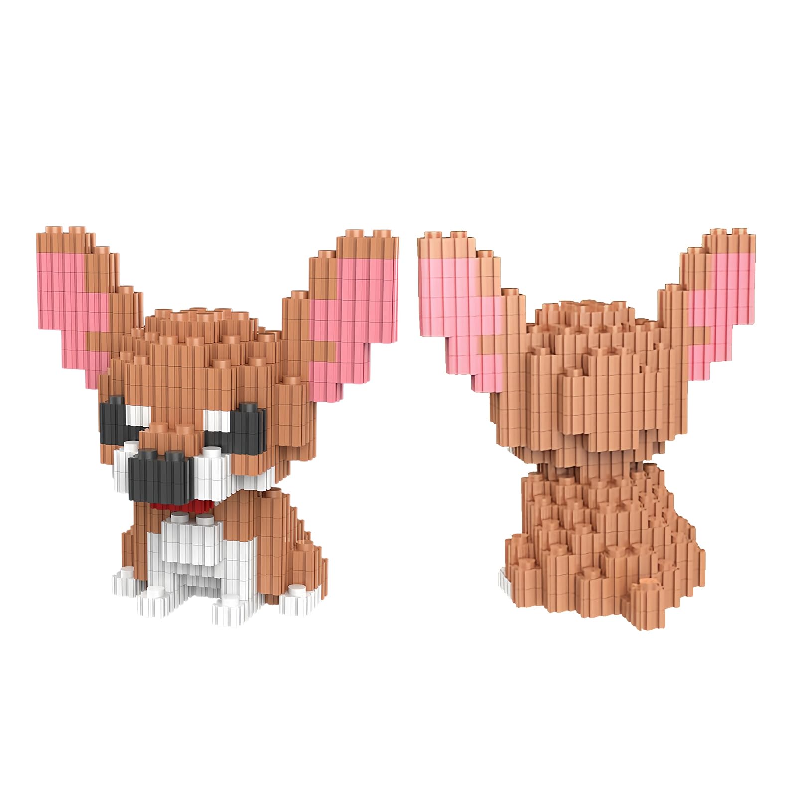 Larcele Set di 934 micromattoncini da costruzione per giocattoli, mini mattoni per animali da costruzione, KLJM-05 (Schnauzer