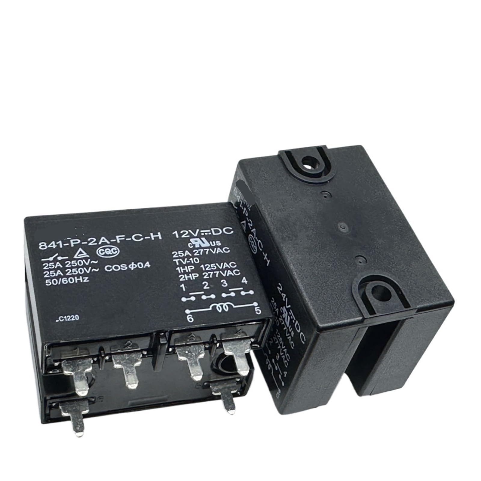 Relé 841-P-2A-FCH 12V CC soluciona fallos de energía en sistemas de 6 pines