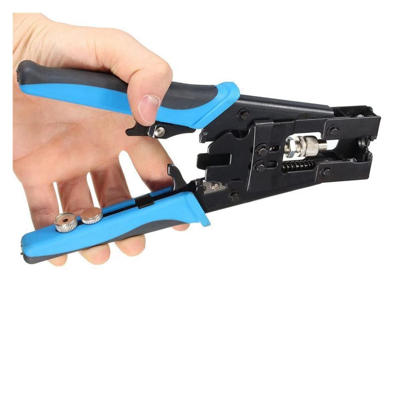 Dopasuj do 1 pc Trwałe narzędzie dociskowe COAX Compression Connector Connector Drut Cutter Regulowany Szczypce do zaciskania