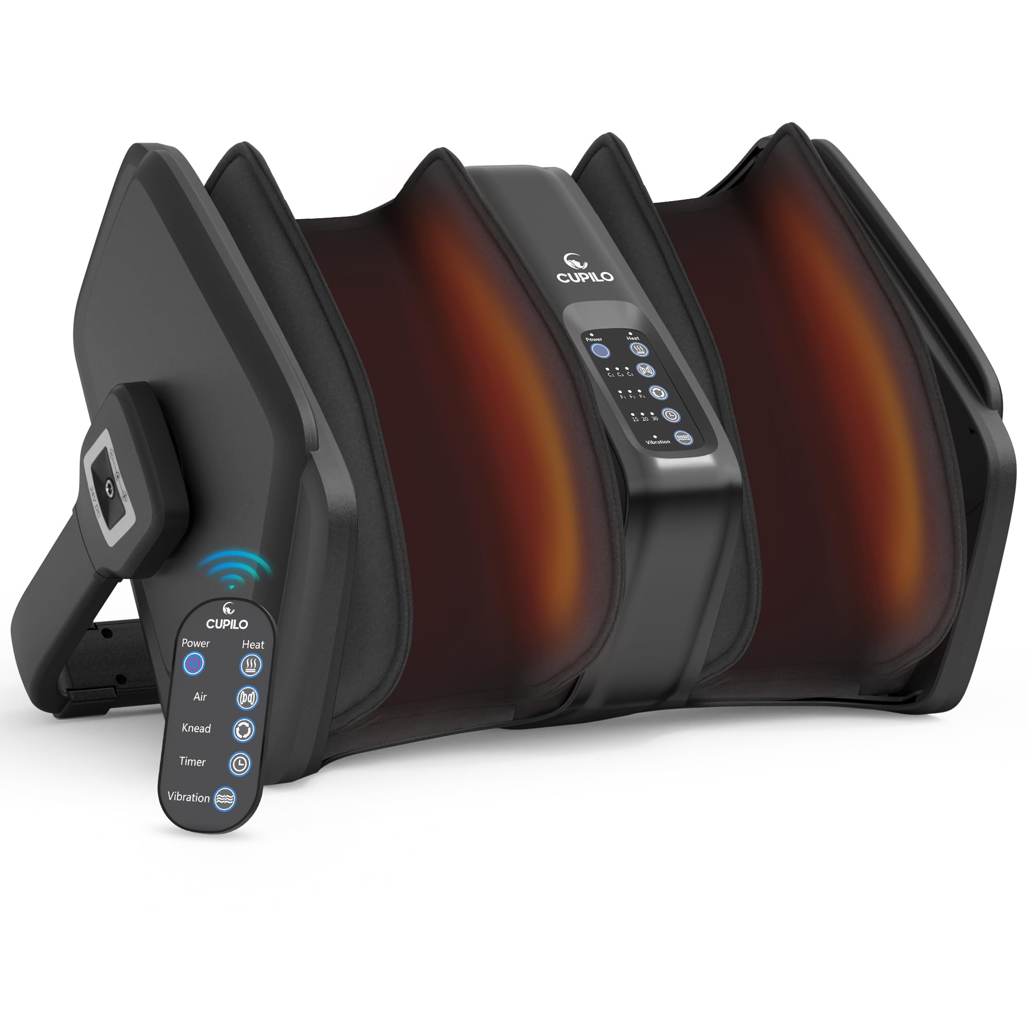 Foot Massager with Heat, FSA Eligible HSA Shiatsu Foot Calf Massager with Remote, Multi-Level Compression Deep Kneading Feet Massage Machine for Neuropathy, Plantar Fasciitis, Circulation