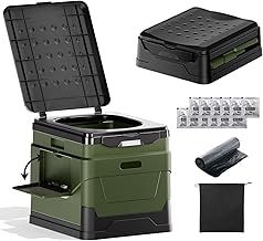 【Disaster Prevention Expert Reviewed & Reinforced Type】 Simple Toilet, Portable Toilet, Emergency Toilet, Disaster Preparedness Supplies, Weight Capacity 396 lbs, Easy to Carry, Easy to Assemble