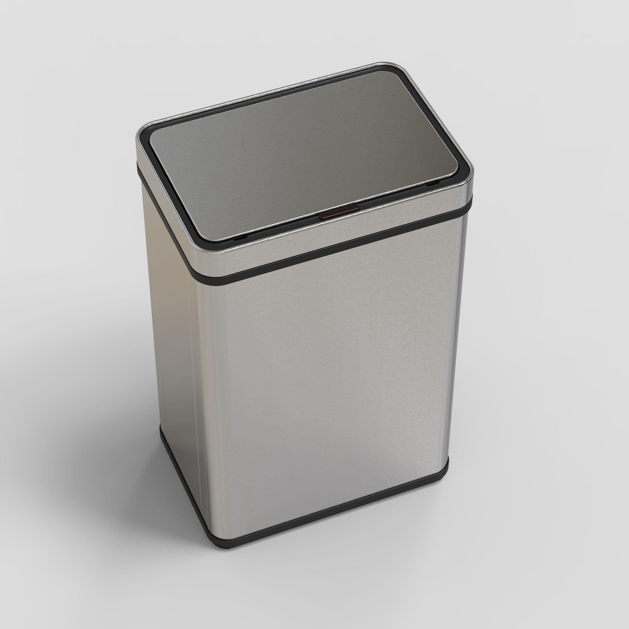 Cubo de Basura de 70L color Metálico en Acero inoxidable con Sensor automático y Filtro antiolor 78cm altura